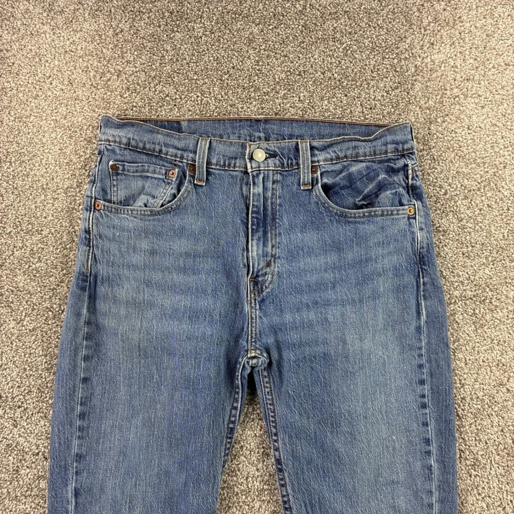 Levi's 527 Jeans Mens 32x30 Blue Slim Bootcut Denim‎ Distressed Faded Light Wash